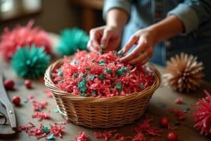 Füllmaterial für Geschenkkörbe selber machen