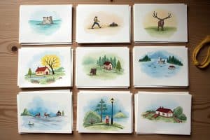 14 Grußkarten handgemacht für jeden Anlass